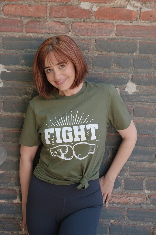 Bold Graphic Fight Tee in Soft Cotton